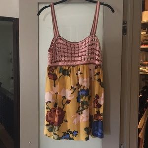 Missoni tank with crotchet and floral print